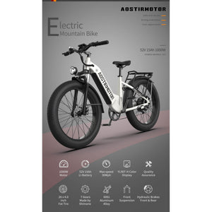 Aostirmotor-Queen-1000W-Low-Step-Fat-Tire-Electric-Bike-Mountain-Aostirmotor-Ebikes-mountain - ebike