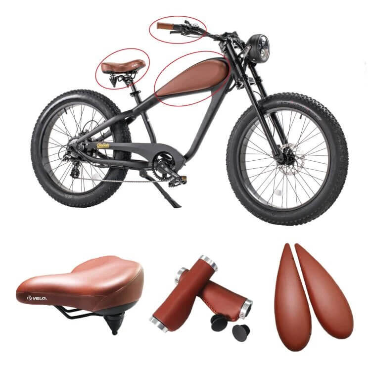  Analyzing image     Revi-Cheetah-Replacement-Tank-Cover-Seat-Handlebar-Grip-Accessories-Revi-Bikes