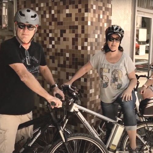 friends on electric bikes