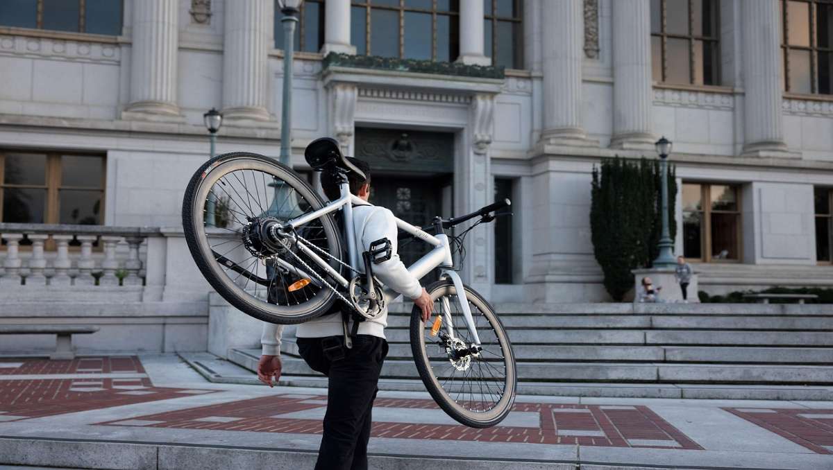 Man bringing cuztomized e-bike
