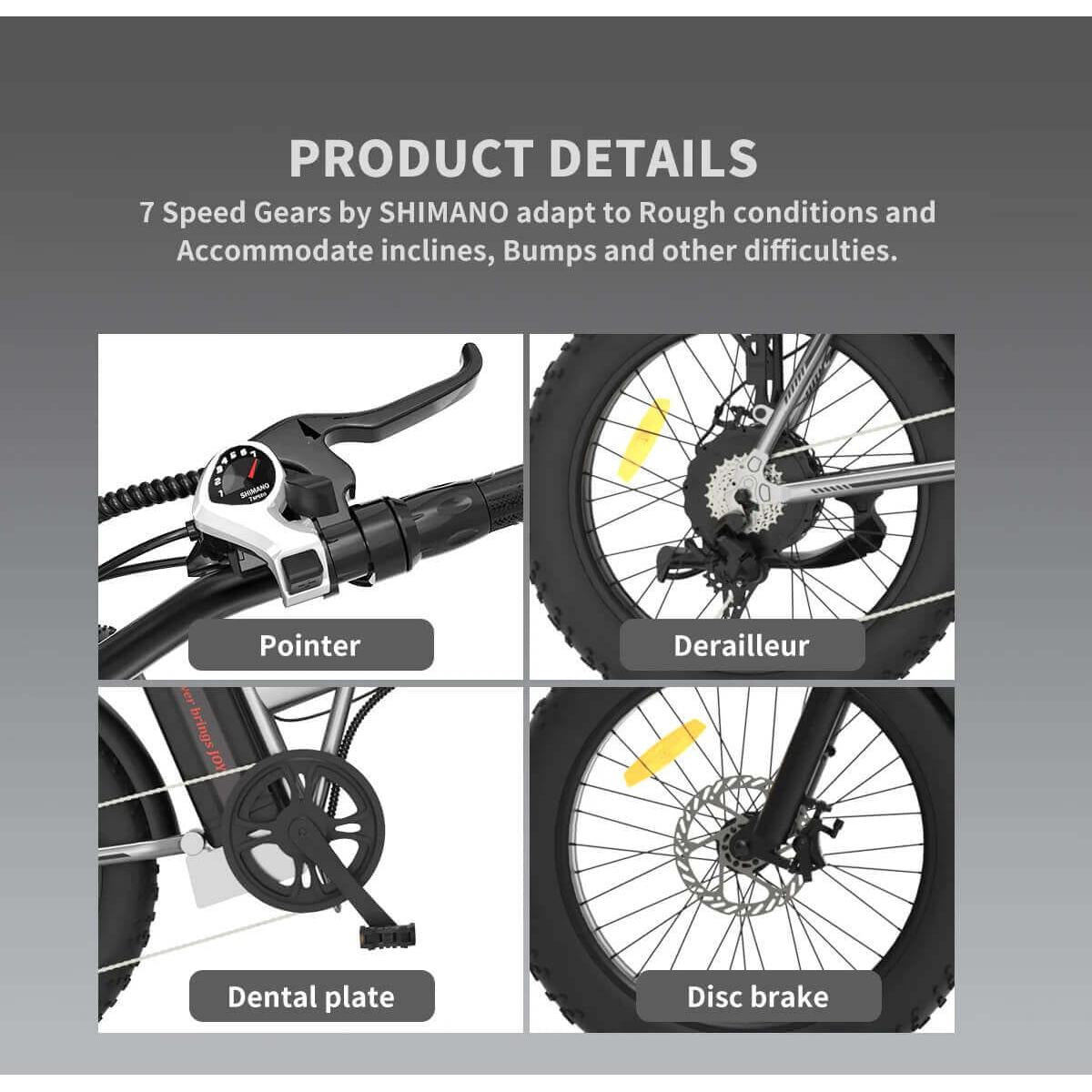 Aostirmotor A30 750W Fat Tire Folding Ebike w/ Twist Throttle