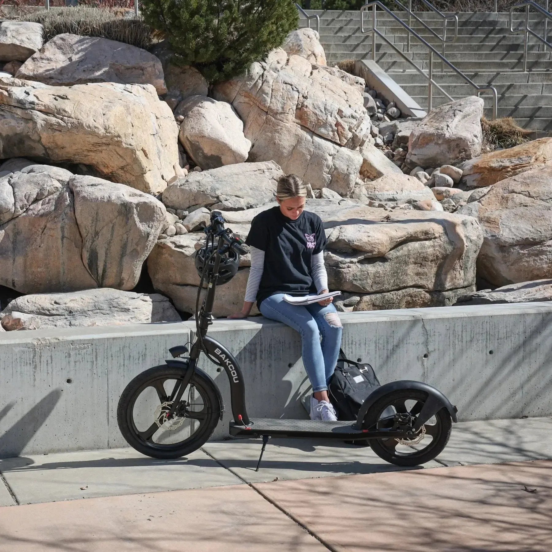 Bakcou 350W Mini Badger Scooter w/ Auto Motor Cutoffs