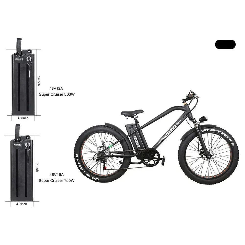 Ebike Battery Replacement for Nakto Super Cruiser