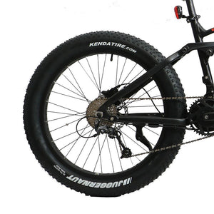 Eunorau Fat-HS Full Suspension Fat Tire Electric Mountain Bike-fat-Eunorau-Right Side Closeup of Back of Bike 