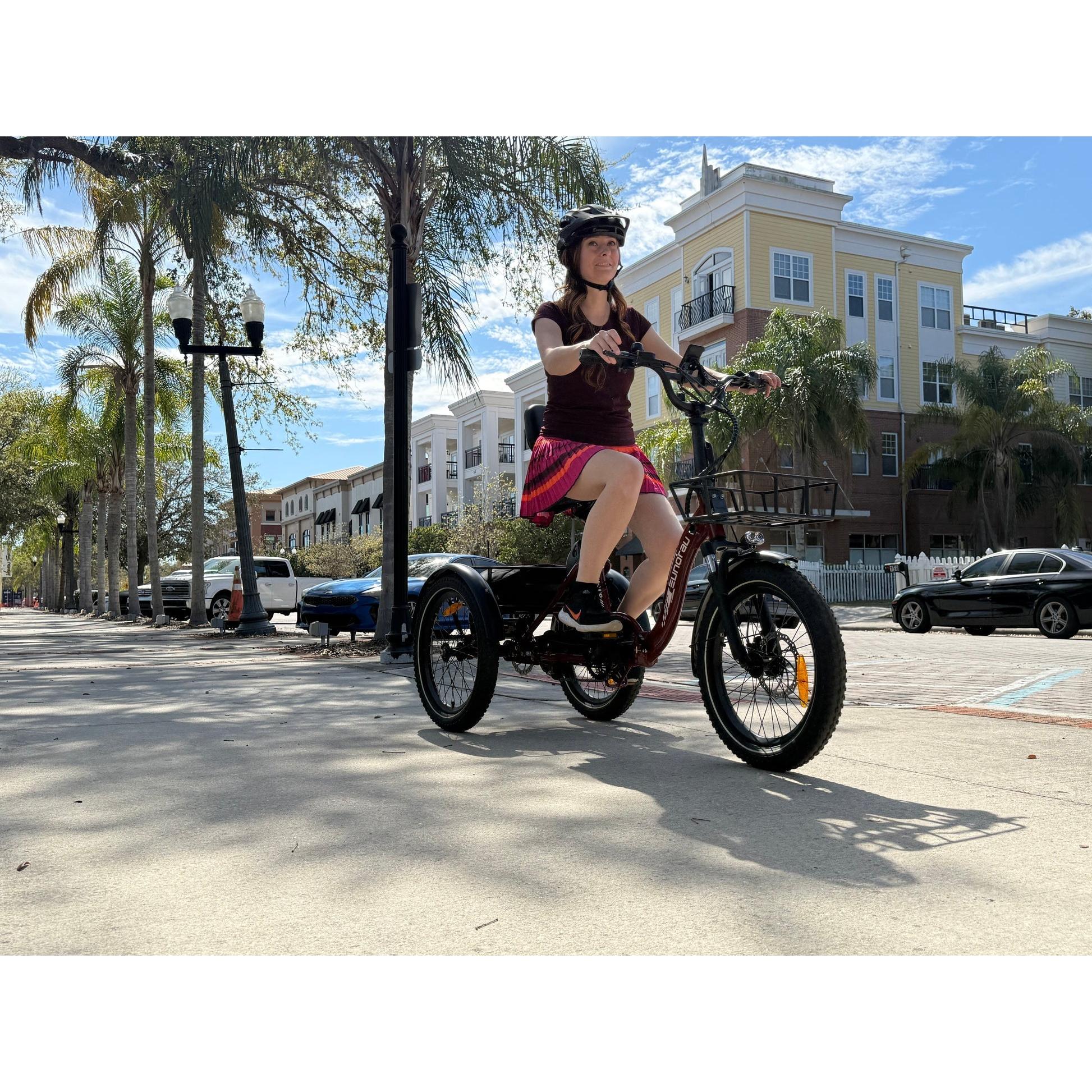Eunorau ONE-TRIKE 2.0 500W 48V/14.5Ah Folding Electric Trike Half-twist Throttle