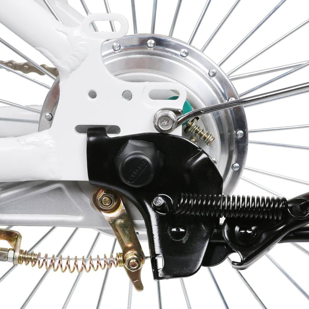 Nakto Elegance Step-Through Electric Bicycle-Step-Through-Nakto-Left Side View of Rear Hub