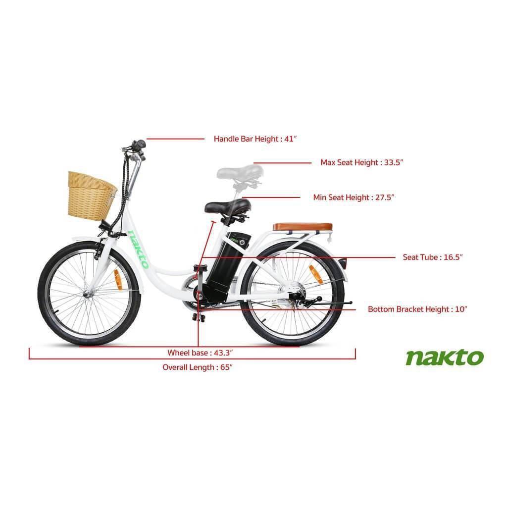 Nakto Elegance 250W Step Through Electric Bicycle w Twist Throttle Really Good Ebikes