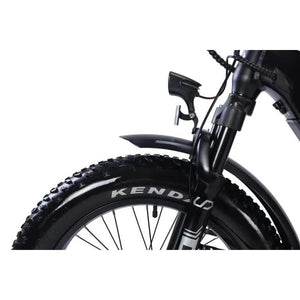 Troxus-Lynx-750W-Low-Step-Fat-Tire-Electric-Bike-Step-Through-Troxus-Mobility- font wheel closeup view 