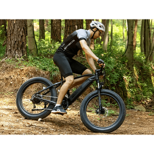 Velowave-Ranger-750W-Fat-Tire-Electric-Bike-w-Thumb-Throttle-fat-Velowave-Ebike in the Forest 