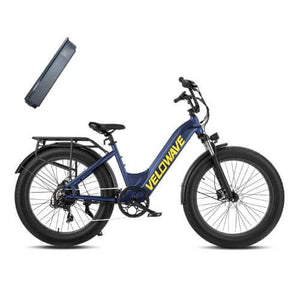Velowave-Rover-FCTY4-750W-Low-Step-Fat-Tire-Electric-Bike-w-Thumb-Throttle-Step-Through-Velowave-Ebike-Blue-Rear-Rack-Fender-Kit-Extra-48V15Ah-Battery-776-15