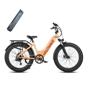 Velowave-Rover-FCTY4-750W-Low-Step-Fat-Tire-Electric-Bike-w-Thumb-Throttle-Step-Through-Velowave-Ebike-Gold-Rear-Rack-Fender-Kit-Extra-48V15Ah-Battery-776-16