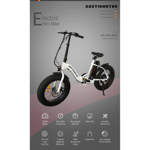 Aostirmotor G20 500W Fat Tire Folding Electric Bike