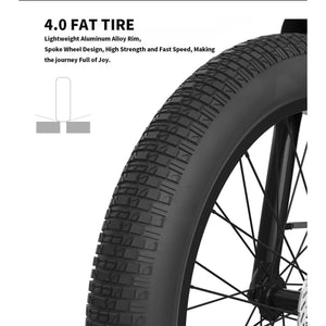 Aostirmotor-King-1000W-Fat-Tire-All-Terrain-Electric-Bike-fat-Aostirmotor-Ebikes-Fat - Tire - Closeup- View