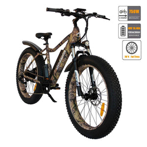 Aostirmotor S07-2 Fat Tire Electric Mountain Bike-Mountain-Aostirmotor Ebikes-Right Side Front Oblique View
