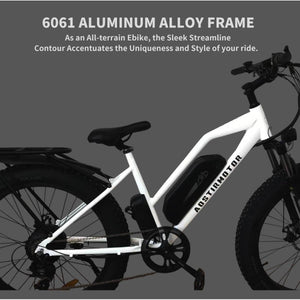 Aostirmotor-S07-G-750W-Fat-Tire-Electric-Bike-Affordable-Commuter-Commuter-Aostirmotor-Ebikes- Aluminum Alloy Frame  view 