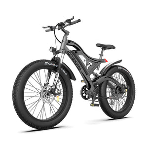 Aostirmotor S18 Full-Suspension Electric Mountain Bike-Mountain-Aostirmotor Ebikes-Left Side Front Oblique View