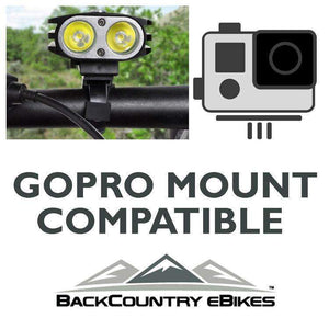 BCB-K20 Power Mountain Bike Headlight-Lights-Bakcou eBikes-Front Closeup View w/ Details 