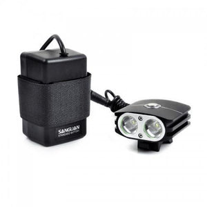 BCB-K20 Power Mountain Bike Headlight-Lights-Bakcou eBikes-Front View w/ Charger
