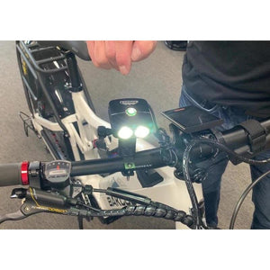 Bakcou 2200 Mount GoPro Headlight-Lights-Bakcou Ebikes-View of Light on Bike