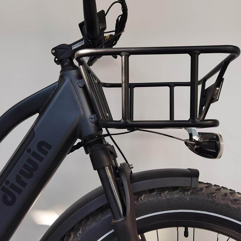 Electric bike with online front carrier