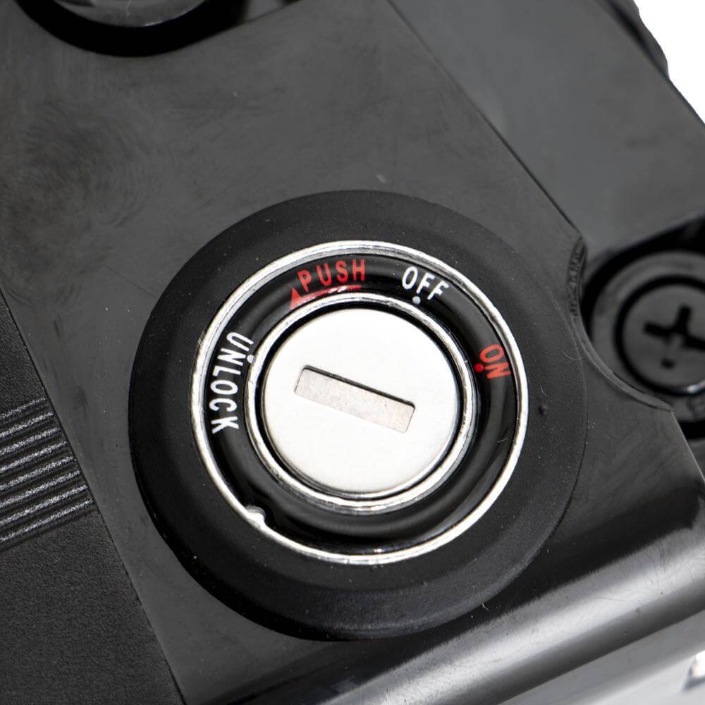 Eunorau-48V/12.5Ah/48V/17.5Ah-Seat-Tube-Silver-Fish-Battery-for E-FAT-MN & E-FAT-STEP-Closeup of Key Hole