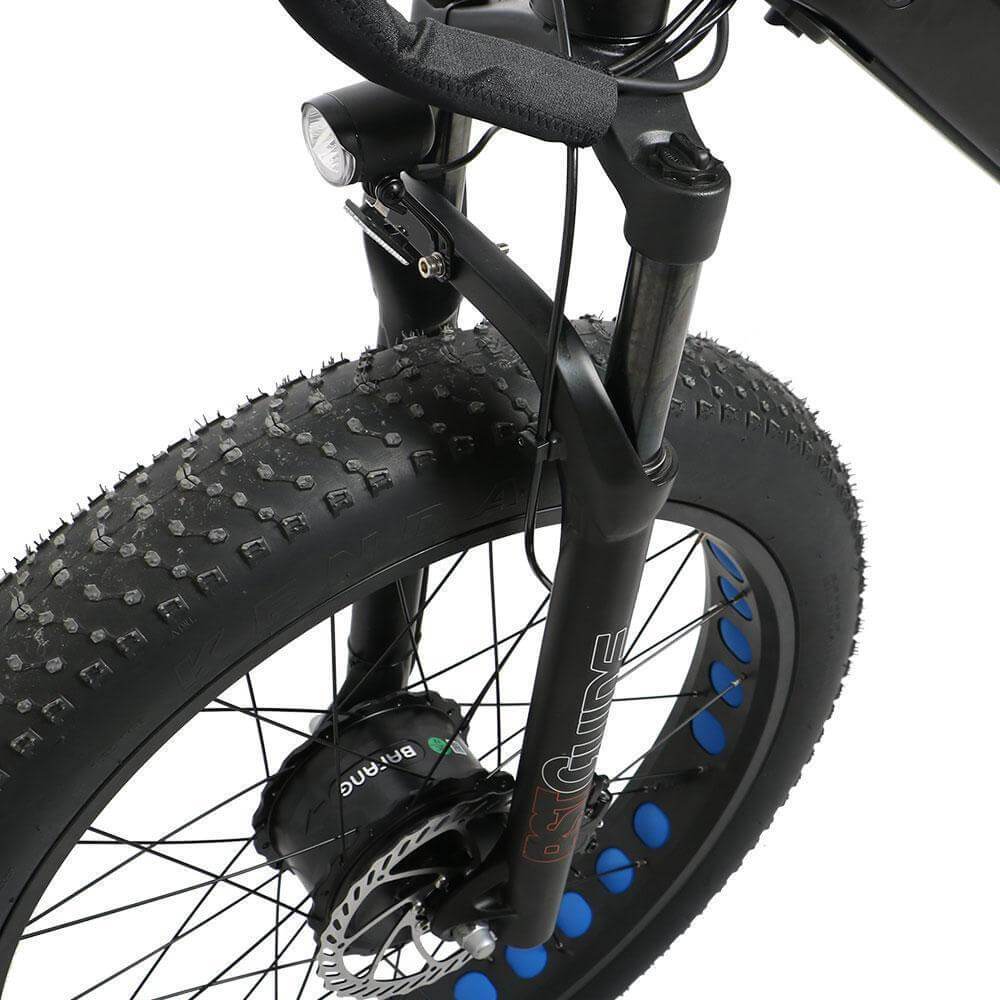 Eunorau Defender-S Dual Suspension Fat Tire Electric Bike-fat-Eunorau-Front Closeup