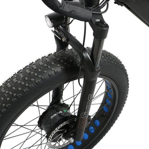 Eunorau Defender-S Dual Suspension Fat Tire Electric Bike-fat-Eunorau-Front Closeup