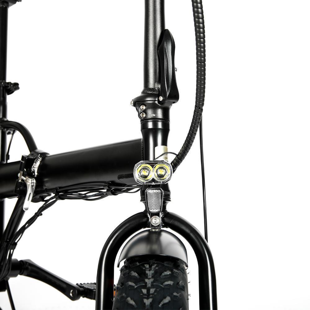 Eunorau Fat-MN Fat Tire Folding Ebike-Folding-Eunorau-Closeup Front View