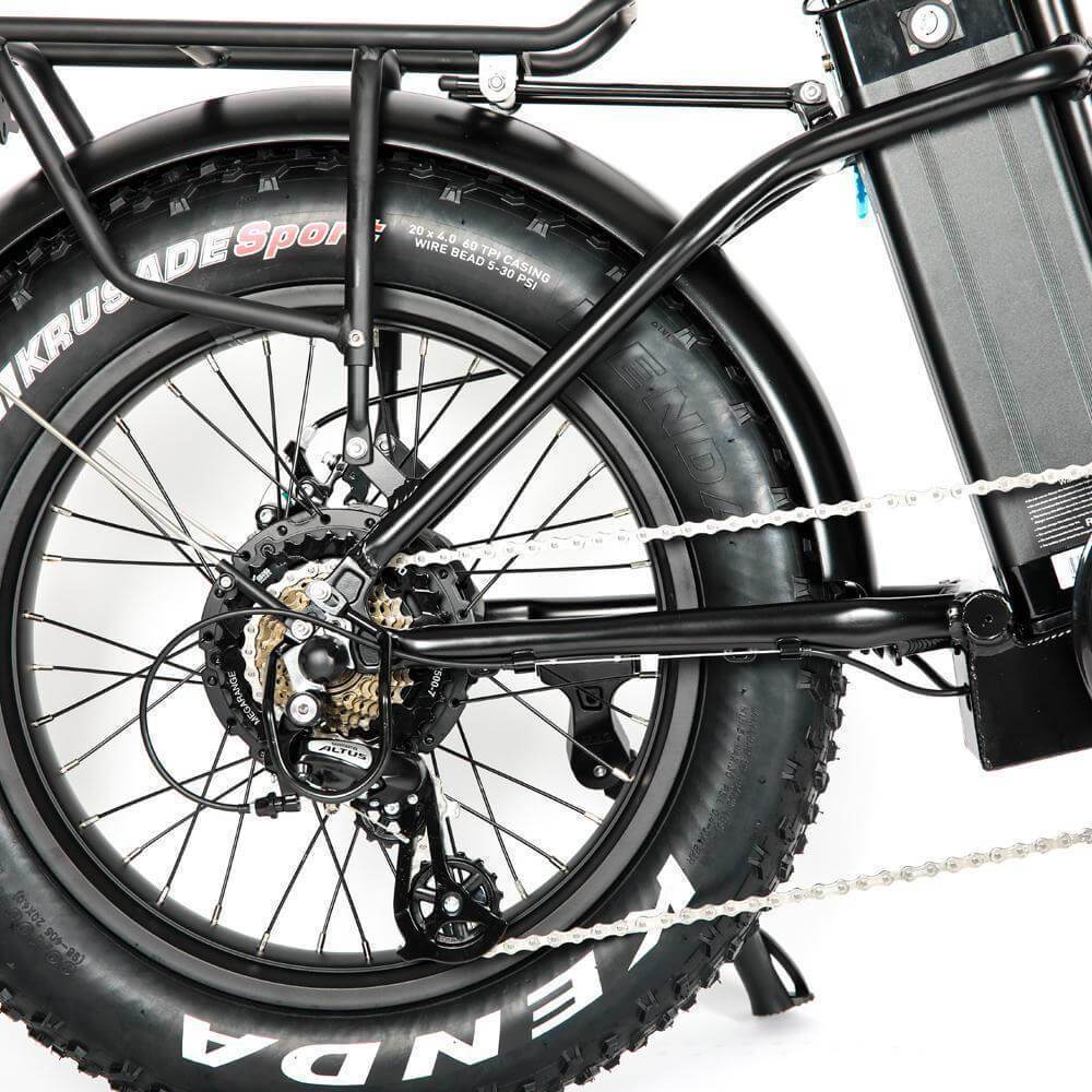 Eunorau Fat-MN Fat Tire Folding Ebike-Folding-Eunorau-Rear Wheel Closeup