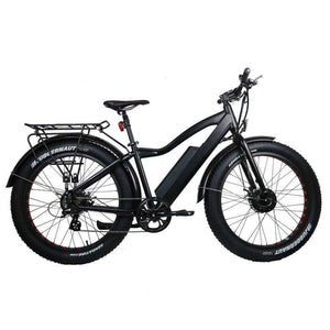 Eunorau Fat-AWD Dual-Motor Fat Tire Electric Mountain Bike-Mountain-Eunorau-Black-Right Side View