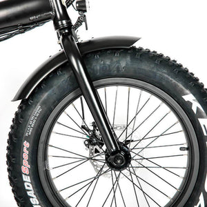 Eunorau Fat-MN Fat Tire Folding Ebike-Folding-Eunorau-Front Wheel Closeup