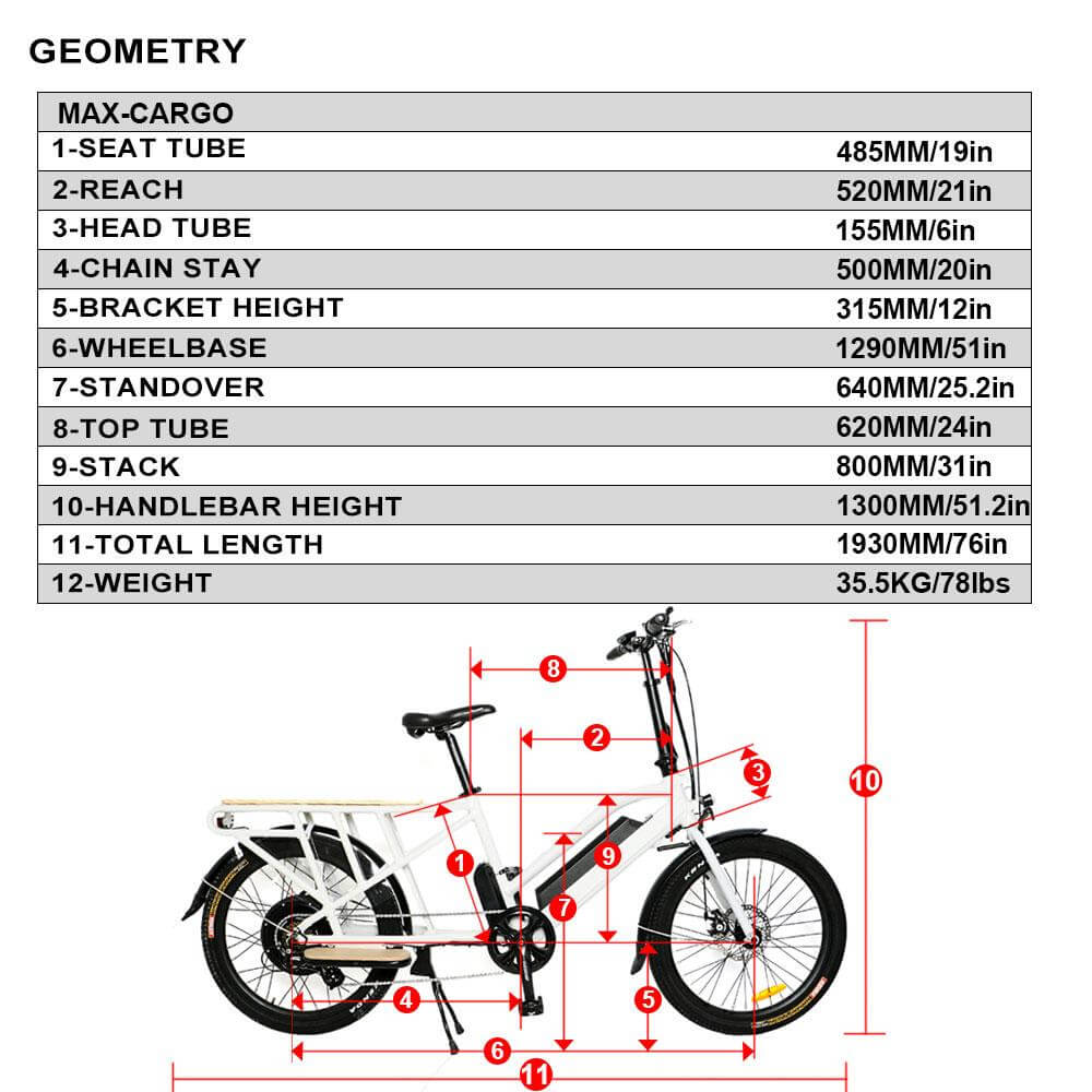 Eunorau Max Cargo 750W Electric Cargo Bike with Thumb Throttle by Eunorau, option 5.