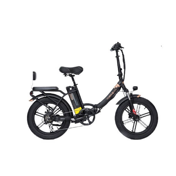 GreenBike City Path Low-Step Fat Tire Ebike-Step-Through-GreenBike Electric Motion-Steel Blue-Right Side View
