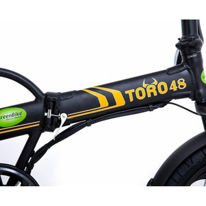 GreenBike Toro 48 350W Foldable Electric Bike w/ Thumb Throttle