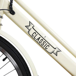 Nakto Classic Step-Thru Cruiser Electric Bike-Step-Through-Nakto-Closeup View of Frame w/ Model Name