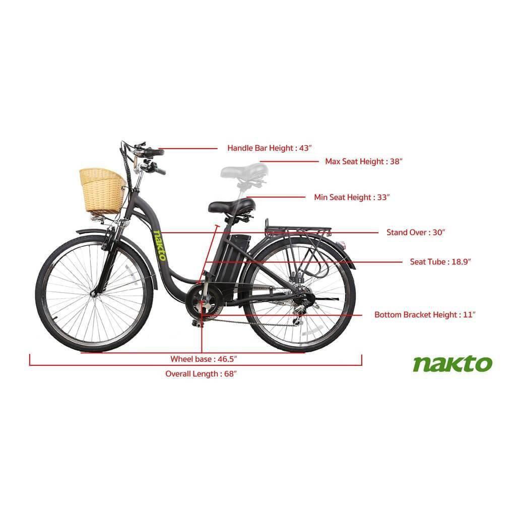 NAKTO Step Thru City Commute Ebike 26
