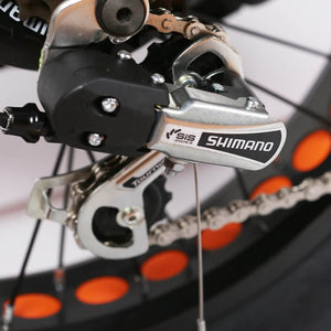 Nakto Discovery 20" Fat Tire Electric Mountain Bike-Mountain-Nakto-Rear Derailleur Closeup 