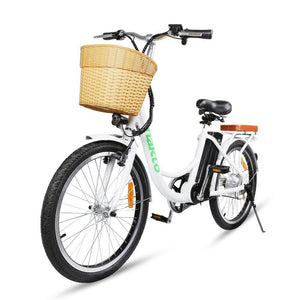 Nakto Elegance Step-Through Electric Bicycle-Step-Through-Nakto-Left Side Front Oblique View 
