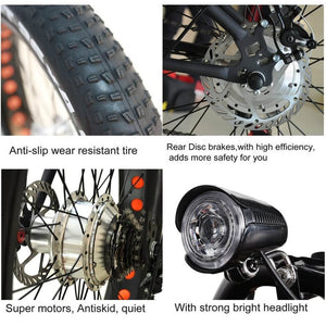 Nakto Fat Tire Cruiser Electric Bike-fat-Nakto-Closeup View of Bike Parts w/ Details