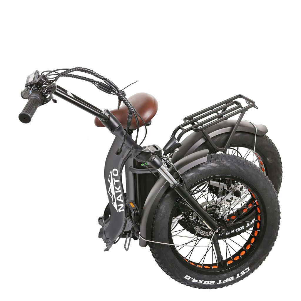 Nakto Folding OX 500W Fat Tire Folding Ebike w Twist Throttle