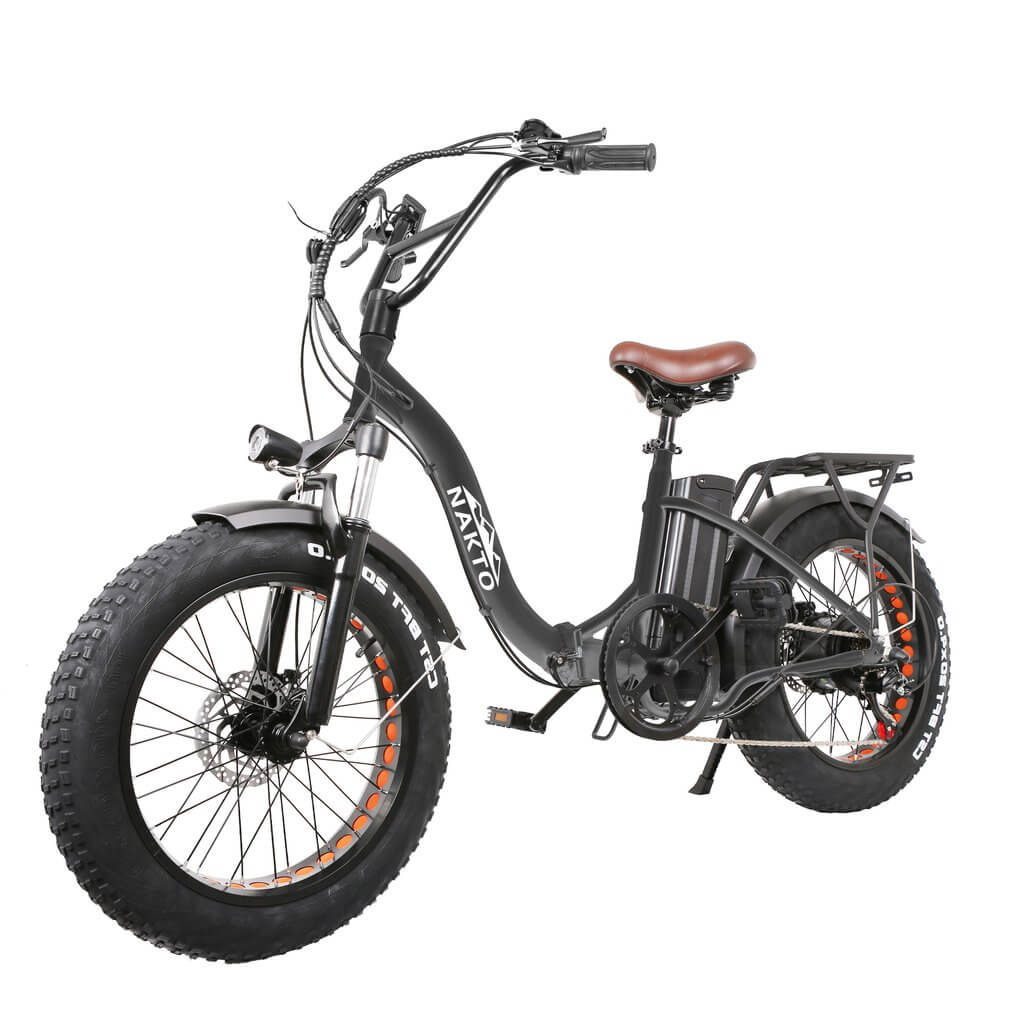 Nakto Folding OX Electric Bike, Black