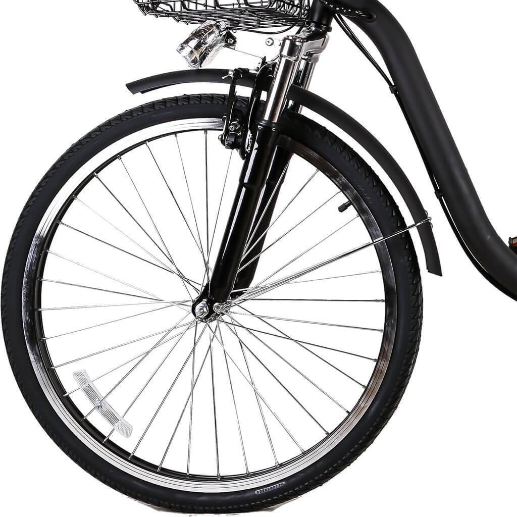 Nakto Men's Camel Cruiser Electric Bike-Cruiser-Nakto-Front Wheel