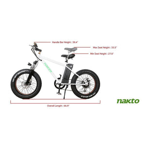 Nakto Mini Cruiser 300W Fat Tire Electric Bike w/ Thumb Throttle