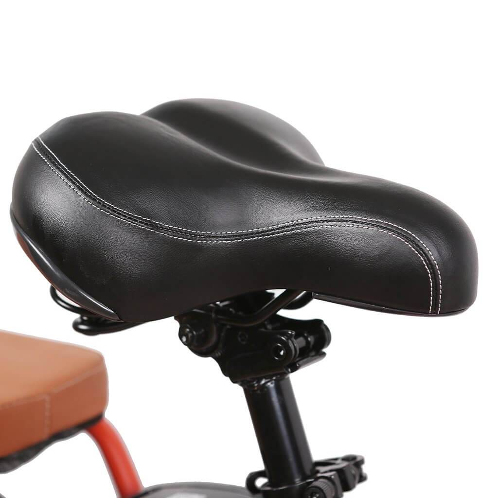 Nakto Pony Step-Thru Cargo Ebike-Cargo-Nakto-Saddle Closeup