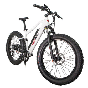 Revi Bikes Predator 500W Fat Tire Commuter eBike-fat-Revi Bikes-Gloss White-Right Side Front Oblique View