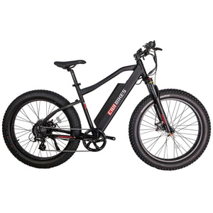 Revi Bikes Predator 500W Fat Tire Commuter eBike-fat-Revi Bikes-Matte Black-Right Side View