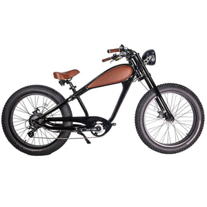 Revi (Civi) Bikes Cheetah Cafe Racer Electric Bike-Cruiser-Revi Bikes-Black-Right Side View