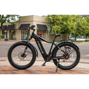 Troxus-Explorer-750W-Fat-Tire-Commuter-Electric-Bike-Commuter-Troxus-Mobility black  color ebike