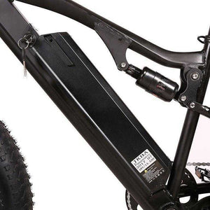 X-Treme Rocky Road 500W Fat Tire Electric Mountain Bike-fat-X-Treme-Battery Closeup