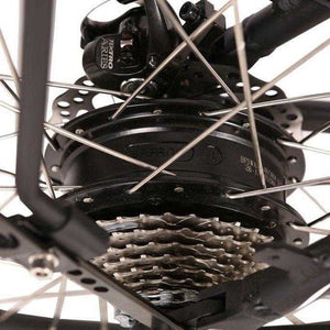 X-Treme Rubicon 500W Full-Suspension Electric Mountain Bicycle-Mountain-X-Treme-Rear Hub Closeup of Motor